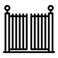 Signal automatic gate icon, outline style vector