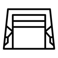 Smart garage system icon, outline style vector