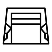 Smart garage system icon, outline style vector