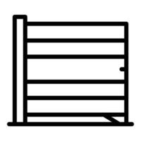 Automatic gate icon, outline style vector