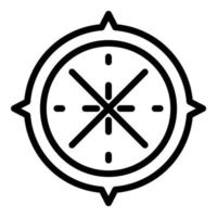 icono de alcantarilla redonda, estilo de contorno vector
