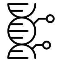 Genome icon, outline style vector