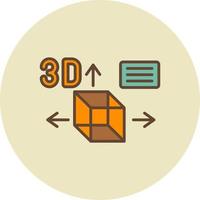 diseño de icono creativo de diseño 3d vector