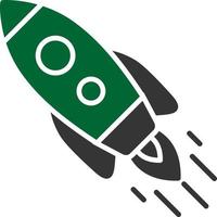 Inclined Rocket Creative Icon Design vector