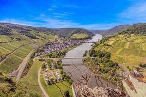 View of the wine village Neef near the Mosel loop Bremm photo