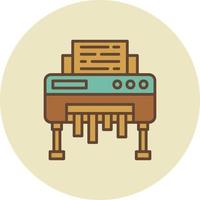 Paper Shredder Creative Icon Design vector