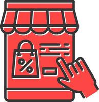 Online Shopping Creative Icon Design vector