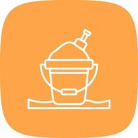 Sand Bucket Creative Icon Design vector