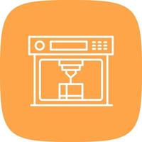 3d Printer Creative Icon Design vector