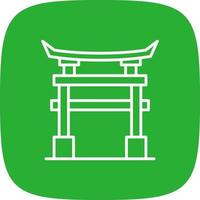 Torii Gate Creative Icon Design vector