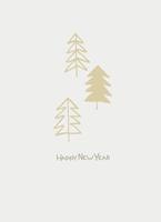 Happy New Year 2023 greeting card template. Stylish Scandinavian design with hand drawn  lettering vector