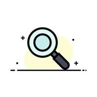 Search Research Find  Business Flat Line Filled Icon Vector Banner Template