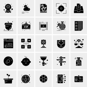 25 iconos de negocios universales vector ilustración de icono creativo para usar en proyectos relacionados con la web y dispositivos móviles