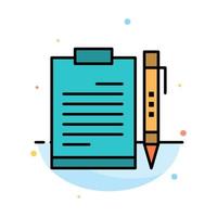 Document Business Clipboard File Page Planning Sheet Abstract Flat Color Icon Template vector