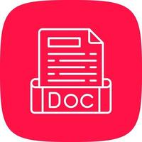 diseño de icono creativo de formato de archivo doc vector