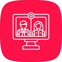 Online Interview Creative Icon Design vector