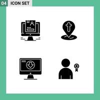 Pack of Modern Solid Glyphs Signs and Symbols for Web Print Media such as resume addition computer map dlc Editable Vector Design Elements