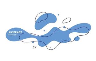 Abstract water shapes. Organic wave and dynamic blob. Flat vector illustration