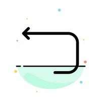 Arrow Loop Loop Arrow Back Abstract Flat Color Icon Template vector