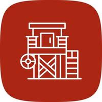 Lifeguard Tower Creative Icon Design vector