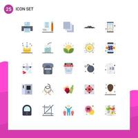 Universal Icon Symbols Group of 25 Modern Flat Colors of hour men cascade male hipster Editable Vector Design Elements