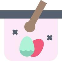 Basket Cart Egg Easter  Flat Color Icon Vector icon banner Template