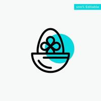 Boiled Boiled Egg Easter Egg Food turquoise highlight circle point Vector icon