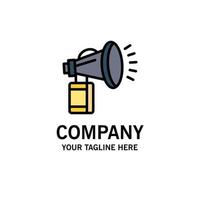 Air Attribute Can Fan Horn Business Logo Template Flat Color vector