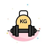 Barbell Dumbbell Equipment Kettle bell Weight Abstract Flat Color Icon Template vector