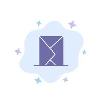 Email Envelope Mail Message Sent Blue Icon on Abstract Cloud Background vector