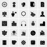 25 iconos de negocios universales vector ilustración de icono creativo para usar en proyectos relacionados con la web y dispositivos móviles