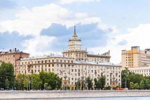 houses on Frunzenskaya embankment in Moscow photo