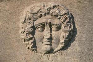 Relief on a Sarcophagus in Aphrodisias Ancient City in Aydin, Turkiye photo