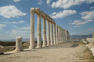 Columns in Laodicea on the Lycus Ancient City in Denizli, Turkiye photo