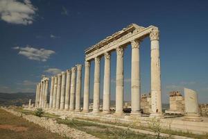 Columns in Laodicea on the Lycus Ancient City in Denizli, Turkiye photo