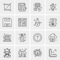 16 Universal Business Icons Vector Creative Icon Illustration to use in web and Mobile Related project