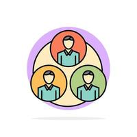 Staff Gang Clone Circle Abstract Circle Background Flat color Icon vector