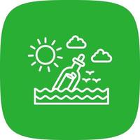 Message In A Bottle Creative Icon Design vector