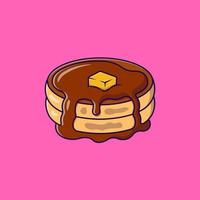 Melted Pancake Cartoon Vector Icons Illustration. Flat Cartoon Concept. Suitable for any creative project.