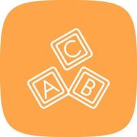 diseño de icono creativo de bloque abc vector