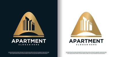 building logo design vector with creative and unique style concept premium vector