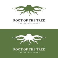 Single and fibrous tree root natural abstract logo creative template design. vector