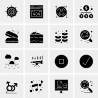 16 iconos de negocios universales vector ilustración de icono creativo para usar en proyectos relacionados con la web y dispositivos móviles