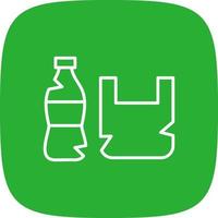 Waste Plastic Creative Icon Design vector