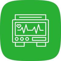 Ekg Monitor Creative Icon Design vector