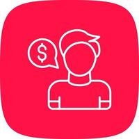 Thinking Money Creative Icon Design vector