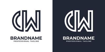 Simple CW Monogram Logo, suitable for any business with CW or WC initial. vector
