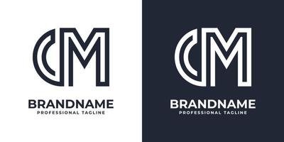Simple CM Monogram Logo, suitable for any business with CM or MC initial. vector