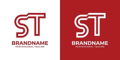 Modern Letter ST Logo, suitable for any business with ST or TS initial. vector