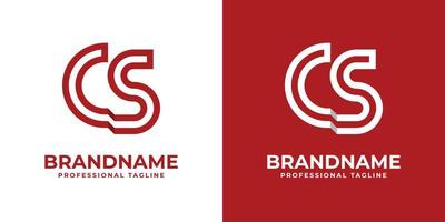 logotipo moderno de la letra cs, adecuado para cualquier negocio con la inicial cs o sc. vector